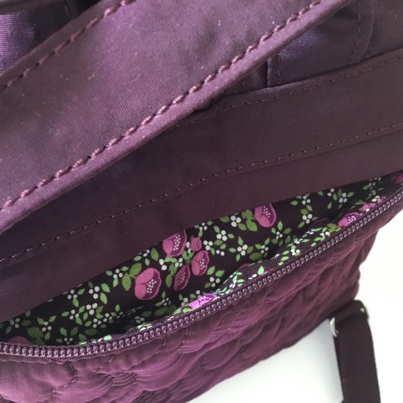 Vera Bradley Plum and Floral Quilted Backpack - Picture 8 of 15